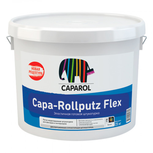 Штукатурка Caparol Capa-Rollputz Flex Моделируемая 1 мм белая 25 кг 2
