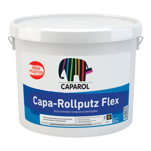 Штукатурка Caparol Capa-Rollputz Flex Моделируемая 1 мм прозрачная 25 кг 2