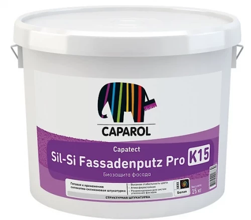 Штукатурка Caparol Capatect Sil-Si Fassadenputz Pro Короед 2,0 мм белая  25 кг 2