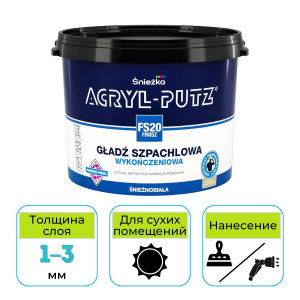 Шпатлевка готовая финишная Sniezka Acryl Putz FS20 17 кг