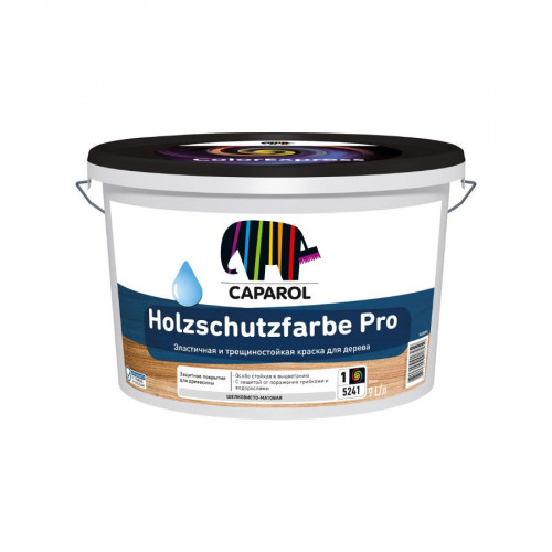Краска акрилатная универсальная Caparol Holzschutzfarbe Pro База 1 белая 9 л 2