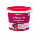 Краска MAV FLAGMAN 35 для кухни и ванной белая полуглянцевая 11 л