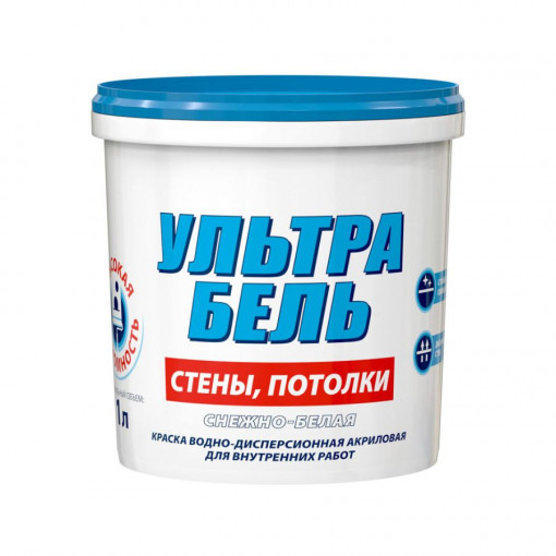Краска Snezka Ультра Бель белая матовая 1 л