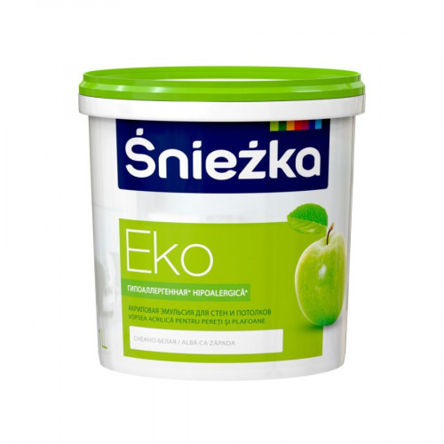 Краска Sniezka Эко белая матовая 1 л 2