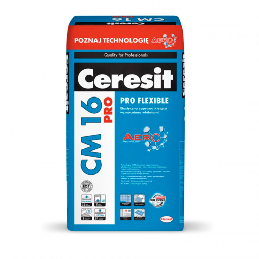 Клей для плитки высокоэластичный Ceresit CM 16 S1 PRO Flexible 20 кг