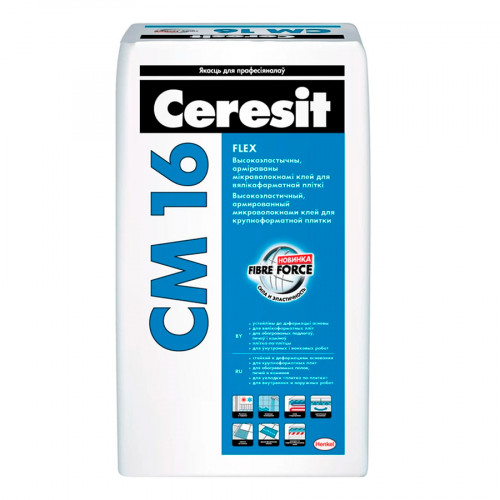 Клей для плитки высокоэластичный Ceresit CM 16 25 кг