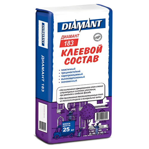 Клей для теплоизоляции Диамант 183 КС1 25 кг 2