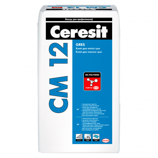 Клей для плитки ГРЕС Ceresit CM 12 25 кг