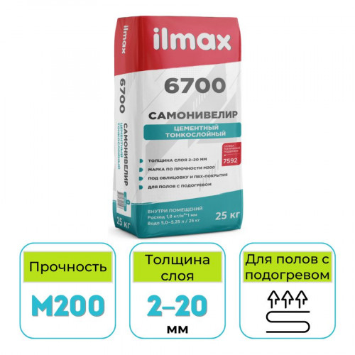 Самонивелир тонкослойный ilmax 6700 25 кг 1