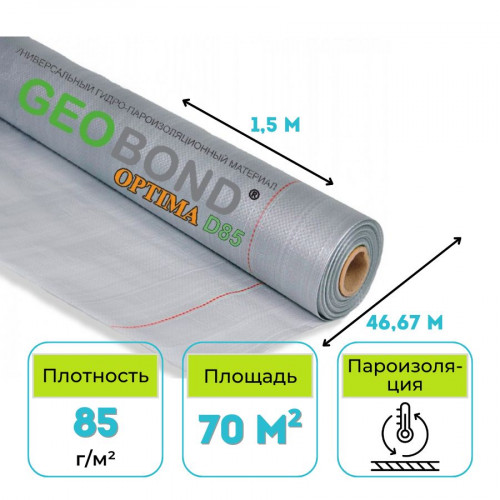 Универсальная гидро-пароизоляционная пленка Geobond Optima D 85 70 м2