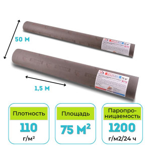 Мембрана супердиффузионная Powertex М110 75 м2