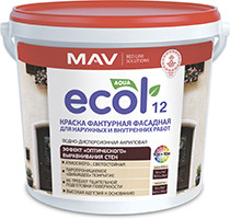 Краска MAV ECOL 12 фактурная База TR (фракция 1,5) 5 л