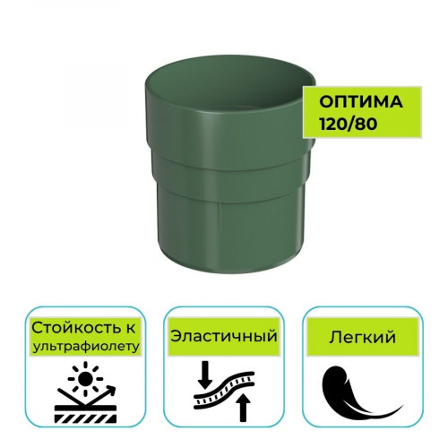 Муфта трубы Технониколь Оптима, ПВХ зеленая 80 мм 1