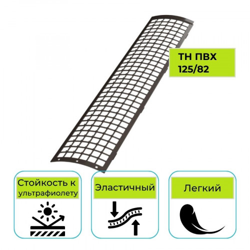 Решетка желоба защитная Технониколь ПВХ 125/82, 0,6 м.п, темно-коричневая 1