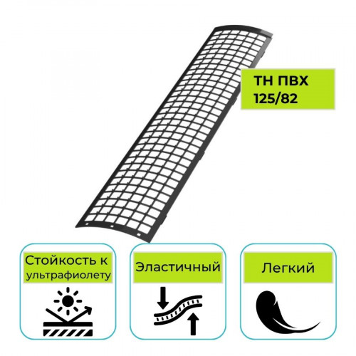 Решетка желоба защитная Технониколь ПВХ 125/82, 0,6 м.п, черная 1