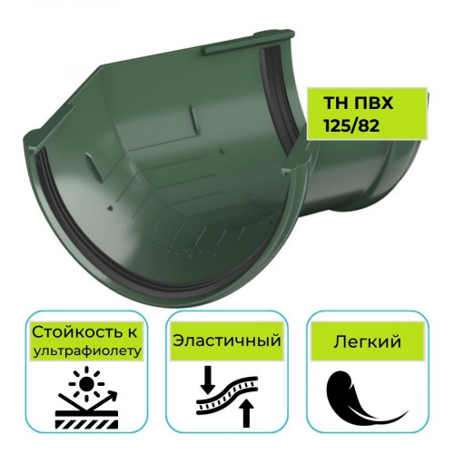 Угол желоба 135° Технониколь ПВХ 125/82, зеленый 1