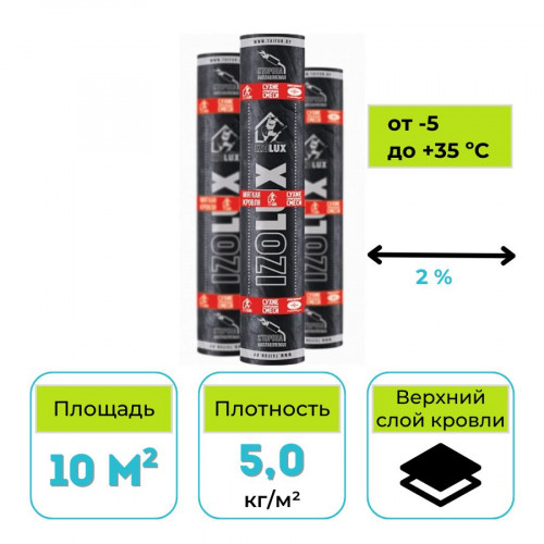 Материал кровельный IzoLUX Стандарт ТКП-5,0 10 м2 1
