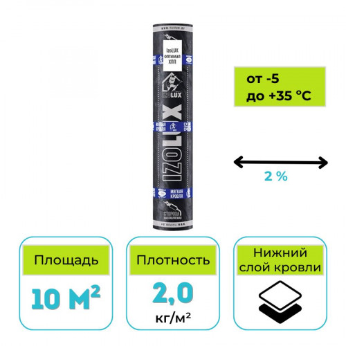 Материал кровельный IzoLUX Оптимал ХПП К-СХ-Б-ПП/ПП-2,0 10 м2 1