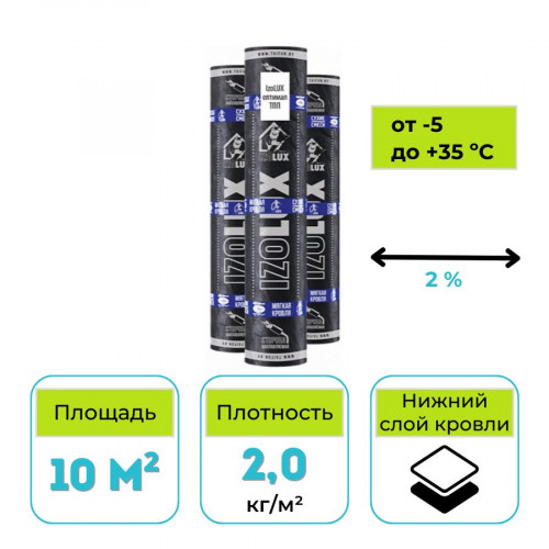 Материал кровельный IzoLUX Оптимал ТПП-2,0 10 м2 1