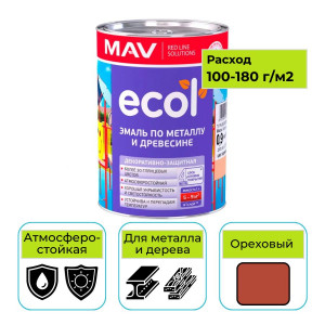 Эмаль ПФ-115 ECOL MAV ореховый 1 л