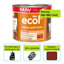 Эмаль ECOL MAV ПФ-266 медно-коричневая 2,4 л для пола
