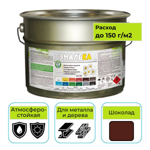 Эмаль MAV ПФ-115С ЭМАЛЬКА шоколад 10 л