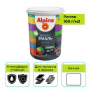 Эмаль Alpina АКВА шелковисто-матовая База 1 белая 0,9 л