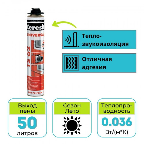 Пена монтажная профессиональная Ceresit TS 62 750 мл 1