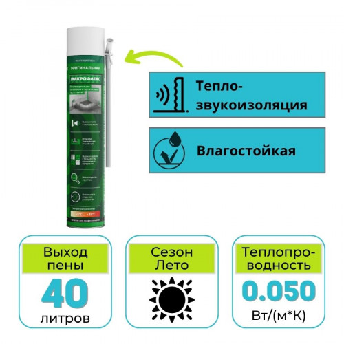 Пена бытовая монтажная Makroflex 750 мл 1