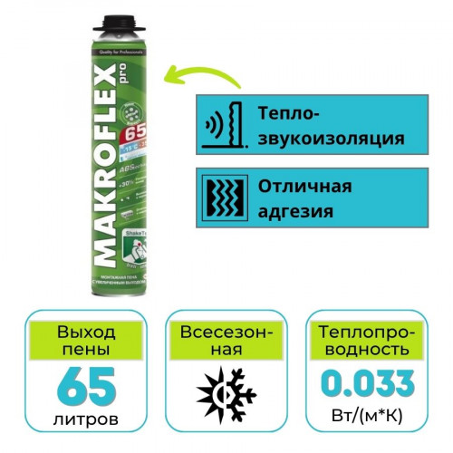 Пена монтажная профессиональная Makroflex 65 зимняя 850 мл 1