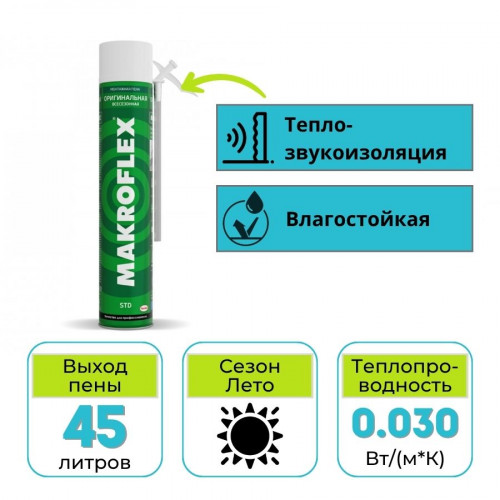 Пена монтажная бытовая оригинальная Makroflex STD 750 мл 1