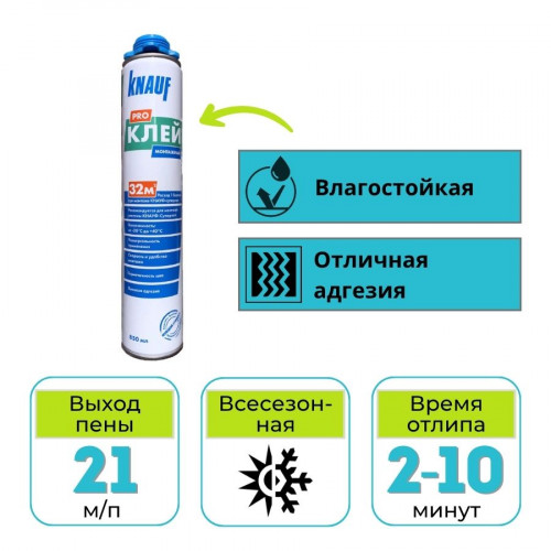 Клей-пена монтажная профессиональная Knauf 850 мл 1