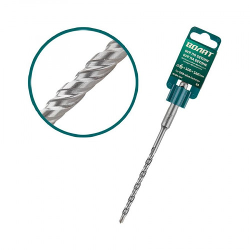 Бур (сверло)  6х100х160 мм бур SDS-plus S4 ВОЛАТ (82106-160) 2