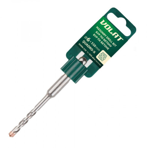 Бур (сверло) 6х50х110мм SDS-plus QUARDO-X ВОЛАТ (83006-110) 2
