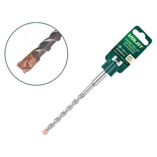 Бур (сверло) 8х100х160 мм SDS-plus QUARDO-X ВОЛАТ (83008-160) 2