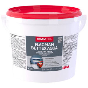 Лак акриловый MAV FLAGMAN BETTEX AQUA для бетона бесцветный полуглянцевый 11 л