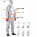 Защитный одноразовый комбинезон Jeta Safety JPC-110 с капюшоном (р-р XXL)