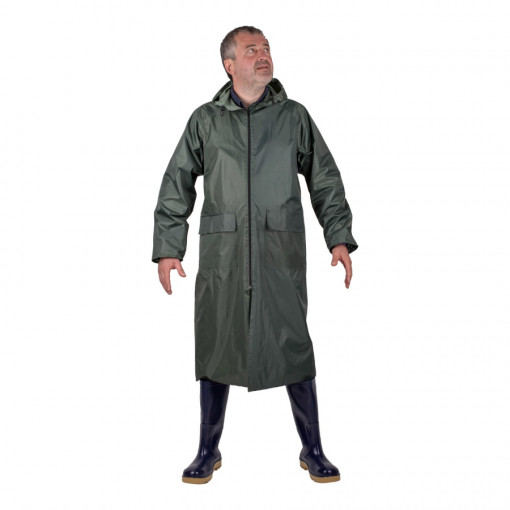 Плащ-дождевик с капюшоном WATERWAY Тайфун зеленый р-р 56-58 рост 182-188