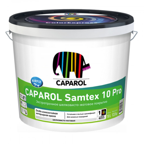 Краска латексная Caparol Samtex 10 Pro База 1 акриловая вд белая 10 л 2