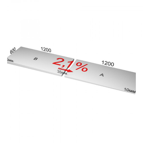 Пенополистирол XPS ТЕХНОНИКОЛЬ Carbon Prof Slope 2,1 % элемент A 1200х600х10/35 мм 5