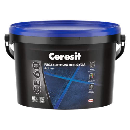 Фуга готовая полимерная Ceresit CE 60 № 12 темно-серый 2 кг 2