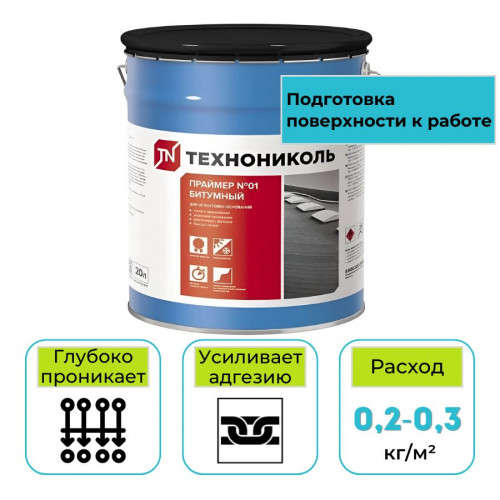 Праймер битумный ТехноНИКОЛЬ №01 16 кг
