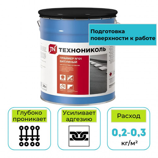 Праймер битумный ТехноНИКОЛЬ №01 16 кг