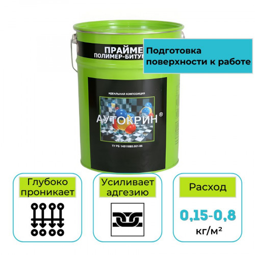 Праймер битумно-полимерный Аутокрин 17 кг 1