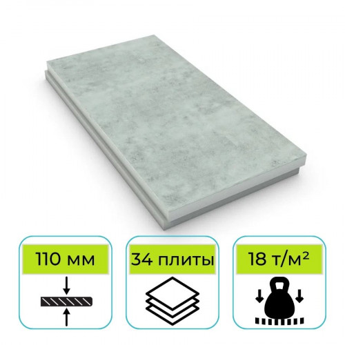 Сэндвич-панель ТехноНИКОЛЬ Ц-XPS Carbon 100L-1-1180х580х110 мм 1