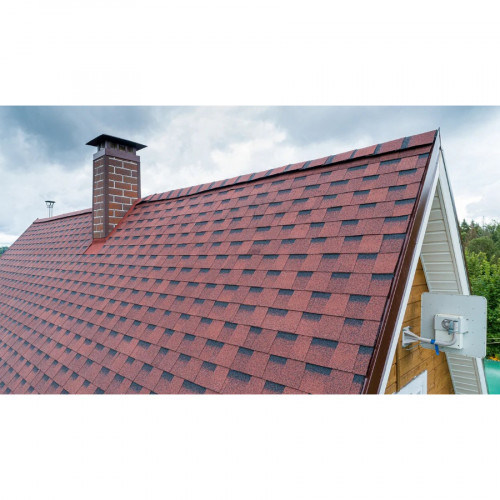 Многослойная черепица Технониколь Shinglas Фазенда, красный 2,6 м² (прозр. уп.) 4