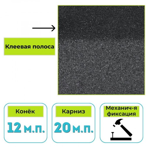 Коньково-карнизная черепица Технониколь Shinglas Ультра, Фокстрот, ольха 5 м² 1