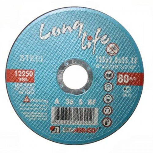 Круг отрезной по металлу 125х2,0х22,2 мм Луга Long Life 1