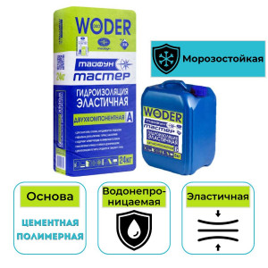 Гидроизоляция двухкомпонентная ТАЙФУН МАСТЕР WODER DUO (24кг+8кг)