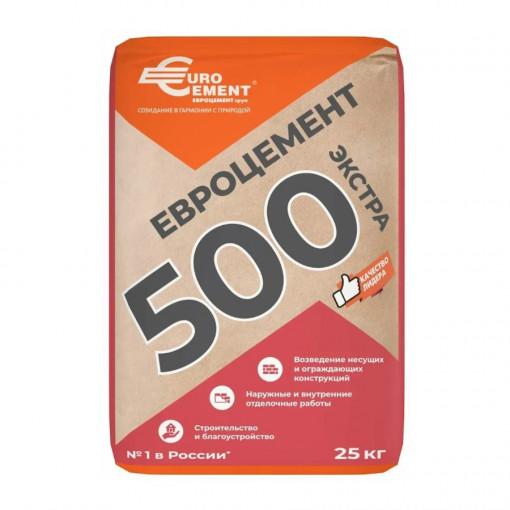 Портландцемент (цемент) 500 Д0 25 кг РФ